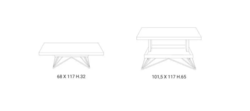 Table basse transformable RADIUS rectangulaire OZZIO Design Contemporain Caen