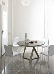 TABLE RONDE AVEC ALLONGE MILLENIUM Bontempi Casa Design Contemporain Caen