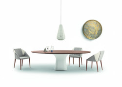 Table Repas Ovale PODIUM Bontempi Casa Design Contemporain Caen