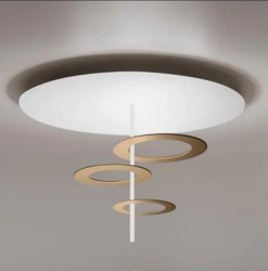 Plafonnier Hula Hoop Blanc + OT P3 ICONE LUCE Design contemporain Caen