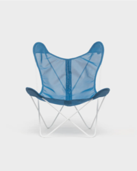 Fauteuil AA Butterfly Tissu Batyline Blue Jean  Design Contemporain Caen