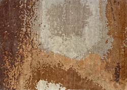 Tapis noué main Granitee Fauve Serge Lesage Design contemporain Caen