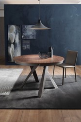 Table EMISPHERO ronde avec allonge Ozzio Design Contemporain Caen