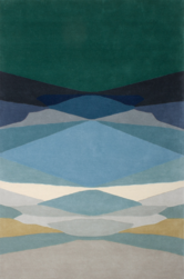 Tapis DISTORTION BLEUTE Serge Lesage Design Contemporain Caen