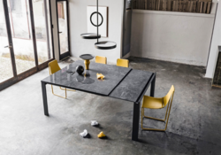 Table carr�e avec allonge Marcopolo Midj Design contemporain Caen