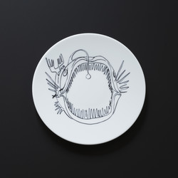 Assiette POISSON Prdateurs Extranorm Design Contemporain Caen