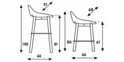 Tabouret de bar Fixe Beso Artifort Design contemporain Caen