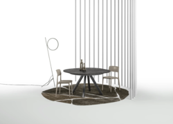 Table ronde extensible PETALO Easyline Desing contemporain Caen