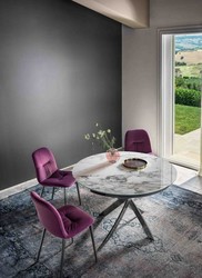 TABLE RONDE AVEC ALLONGE BARONE Bontempi Casa Design Contemporain Caen