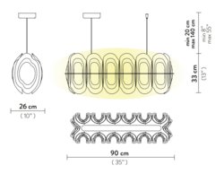 Fiordlys Suspension Slamp Design contemporain Caen