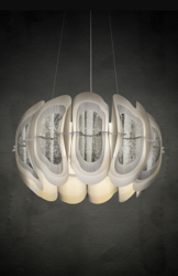 Fiordlys Silver Suspension Slamp Design contemporain Caen