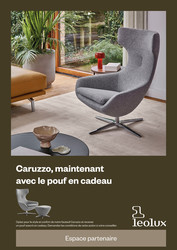 Fauteuil Caruzzo Leolux le pouf en cadeau design contemporain Caen 