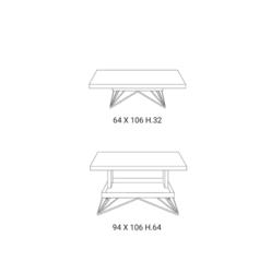 Table basse Ray transformable Easyline Design contemporain Caen