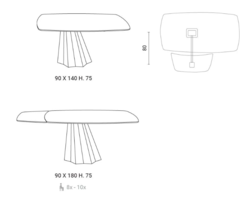 Table Star Easyline Design contemporain Caen