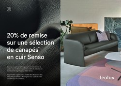 Promo Leolux 5 canap�s � -20 % en cuir Senso Design Contemporain Caen