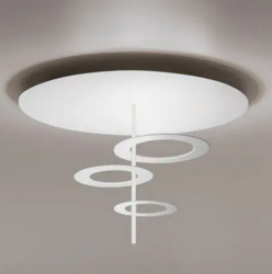 Plafonnier Hula Hoop P3 Blanc ICONE LUCE Design contemporain Caen