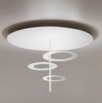 Plafonnier Hula Hoop P3 Blanc ICONE LUCE Design contemporain Caen