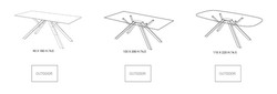 Table MIZAR Esayline by Ozzio Design contemporain Caen