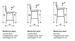 Tabouret de bar Moulin Artifort Design contemporain Caen