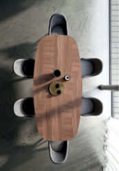 Table FIL8 Fixe shaped Ozzio Design contemporain Caen