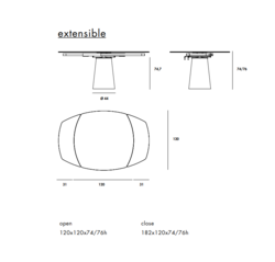 Table Totem extensible Sovet Design contemporain Caen