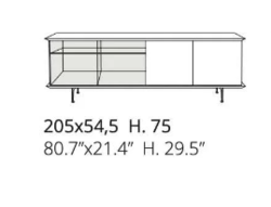 Buffet Bahut Brera Vitro Ozzio Design contemporain Caen