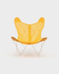 Fauteuil AA Butterfly Tissu Batyline Jaune  Design Contemporain Caen