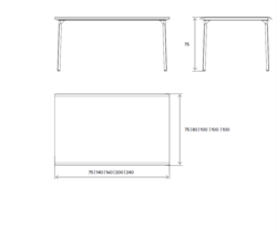 Table PATIO TOLIX Design contemporain Caen