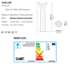 Colonne LAS PALMAS Slamp Design Contemporain Caen