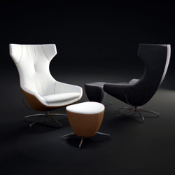 Fauteuil Caruzzo Leolux le pouf en cadeau design contemporain Caen 