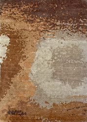 Tapis noué main Granitee Fauve Serge Lesage Design contemporain Caen