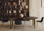 Table Etro Ovale avec allonge Bontempi Casa Design contemporain Caen