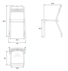 Chaise UD Tolix design contemporain Caen