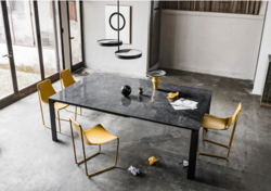 Table carr�e avec allonge Marcopolo Midj Design contemporain Caen