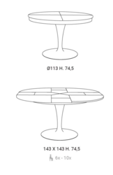 Table croissant Easyline Design contemporain Caen