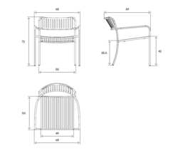 Fauteuil Lounge Patio Tolix Design contemporain Caen