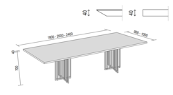 Table KIRI Dallagnese Design contemporain Caen