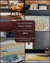 -20 % sur une large slection de tapis Serge Lesage chez Design Contemporain Caen