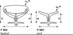Fauteuil RIBBON Pierre Paulin Artifort Design Contemporain Caen