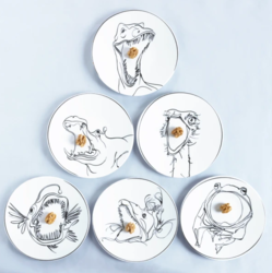 6 assiettes Prdateurs Extranorm Design contemporain Caen