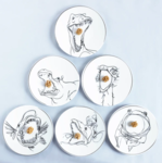 6 assiettes Prdateurs Extranorm Design contemporain Caen