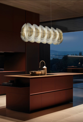 Fiordlys Gold Suspension Slamp Design contemporain Caen