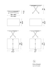 Table basse transformable SYDNEY Ozzio Design contemporain Caen