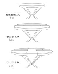 Table Full Moon Easyline Ozzio Design contemporain Caen