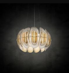 Fiordlys Gold Suspension Slamp Design contemporain Caen