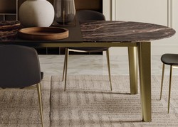 Table Etro Ovale avec allonge Bontempi Casa Design contemporain Caen