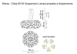 CLIZIA MAMA NON 130 cm SUSPENSION SLAMP Design Contemporain Caen
