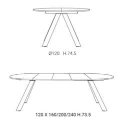 Table ronde Corail Easyline Design contemporain Caen