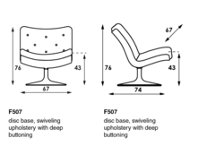 Fauteuil F507 Artifort Geoffroy d'Harcourt Design contemporain Caen